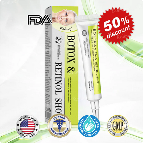 🌿Made and shipped from the USA 💫Rolimey® Botox & Vita-A Retinol Shot Wrinkle-Lift Tightening cream - Last Day Promotion 70% OFF
