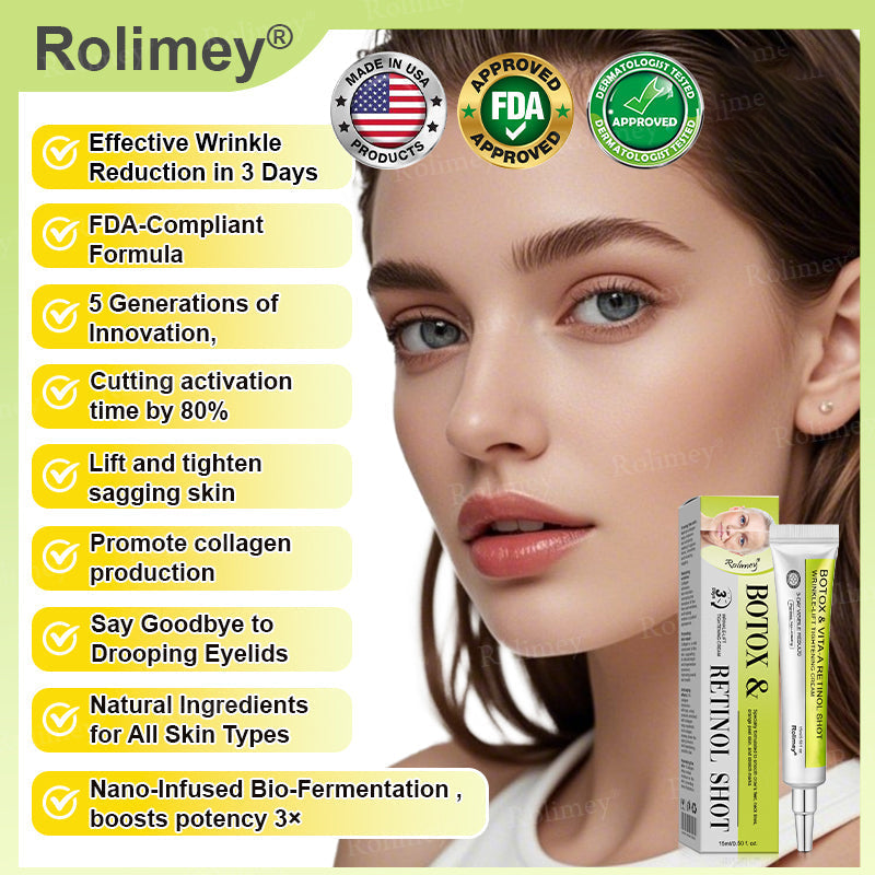 🌿Made and shipped from the USA 💫Rolimey® Botox & Vita-A Retinol Shot Wrinkle-Lift Tightening cream - Last Day Promotion 70% OFF