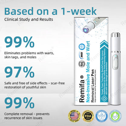 REMIFA® N𝐨n-inv𝐚siv𝐞 𝐌𝐨l𝐞 and W𝐚rt 𝐑𝐞m𝐨v𝐚l L𝐚s𝐞r 𝐏𝐞n 𝐏r𝐨m𝐚x