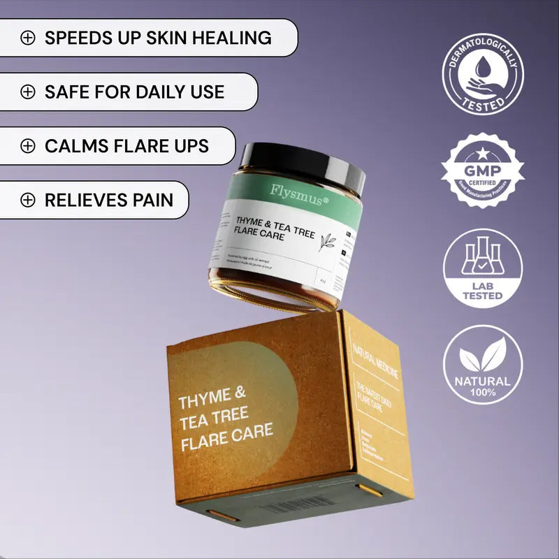 Flysmus®Tea Tree Flare Care| Cystic Acne and Bumps Treatment  Skincare Daily Pimple