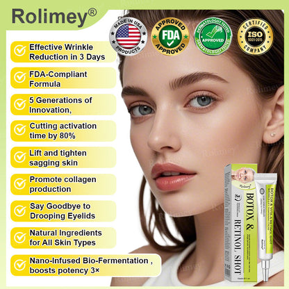 🍀Made and shipped from the USA 💫Rolimey® Botox & Vita-A Retinol Shot Wrinkle-Lift Tightening cream - Last Day Promotion 70% OFF
