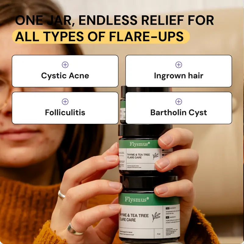 Flysmus®Tea Tree Flare Care| Cystic Acne and Bumps Treatment  Skincare Daily Pimple