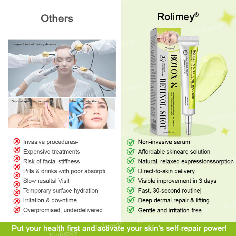 🌿Made and shipped from the USA 💫Rolimey® Botox & Vita-A Retinol Shot Wrinkle-Lift Tightening cream - Last Day Promotion 70% OFF