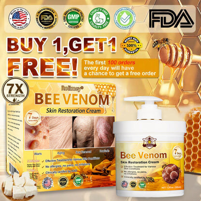 FDA Approved|Rolimey® Bee Venom Skin Restoration Cream (Anti-aging, Hydrating, Skin Repair, Even Tone, Acne and Dark Spot Treatment, Wart and Mole Removal, Psoriasis Relief)